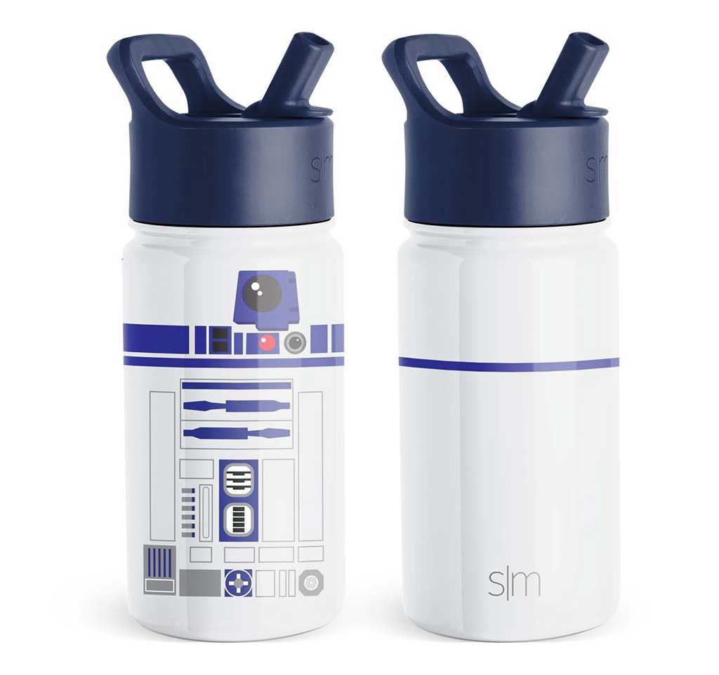 Simple Modern Water Bottle with Straw Lid Waterflessen Wit | 351978RND