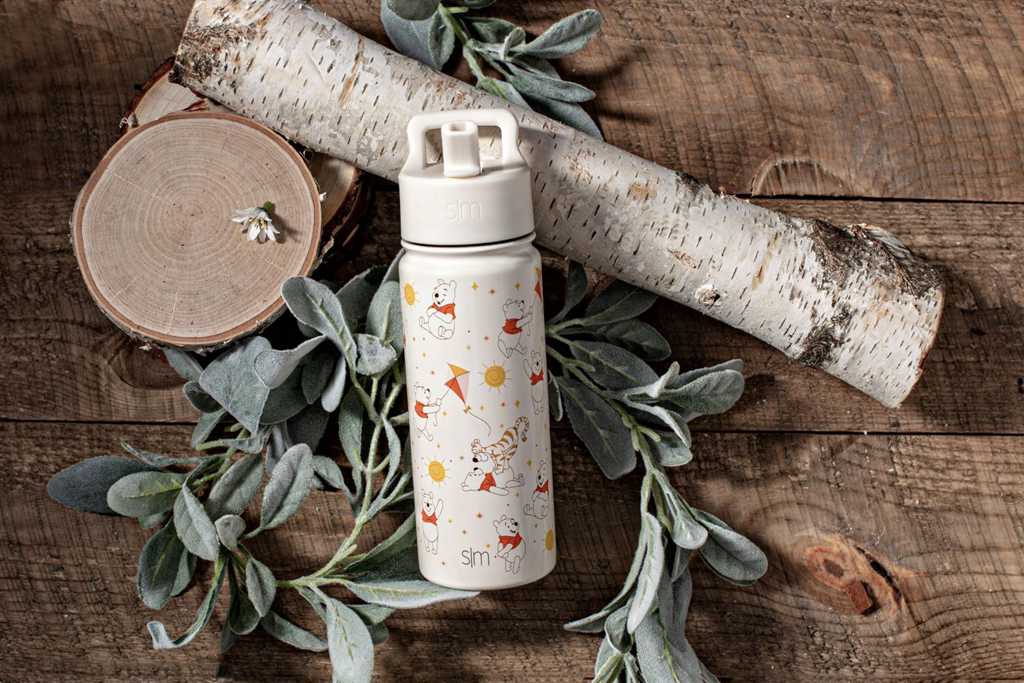 Simple Modern Water Bottle with Straw Lid Waterflessen Wit | 734982SJD