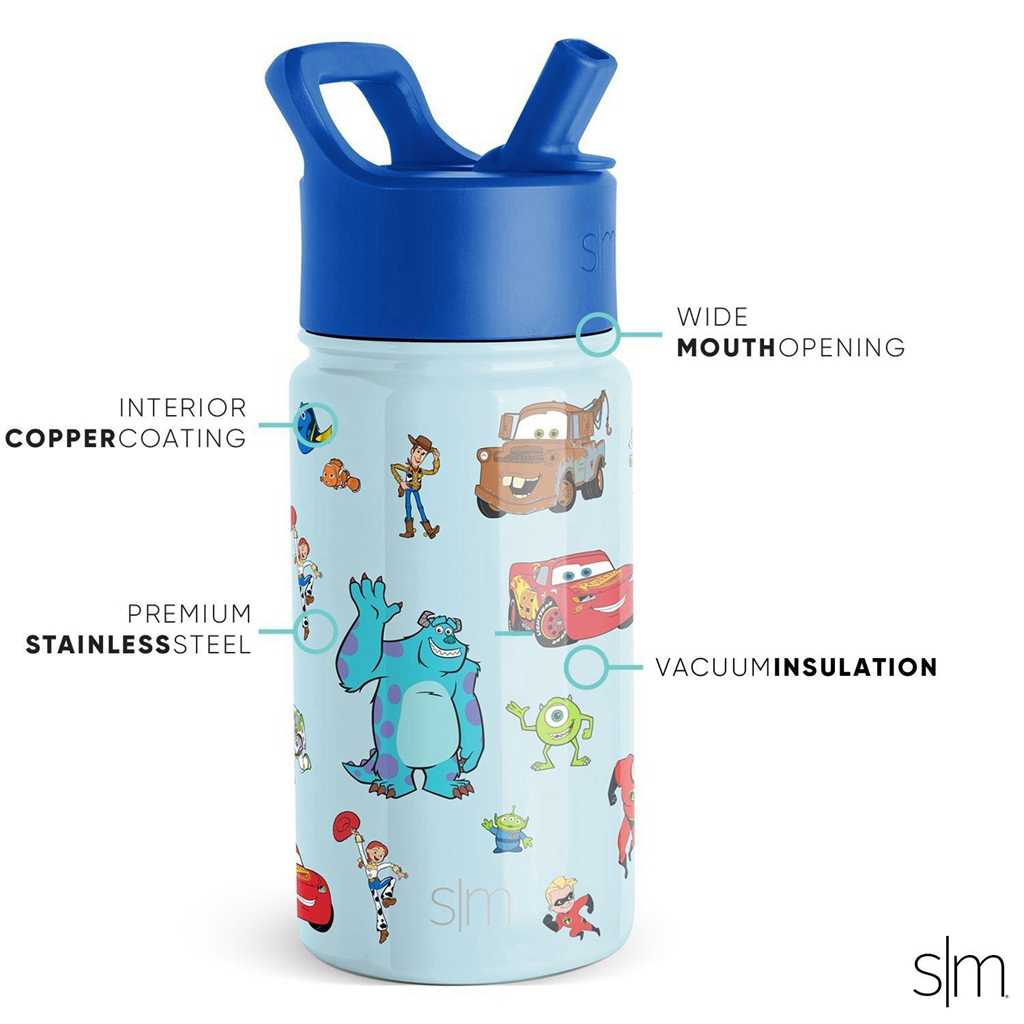 Simple Modern Water Bottle with Straw Lid Waterflessen Turquoise | 309267XDE