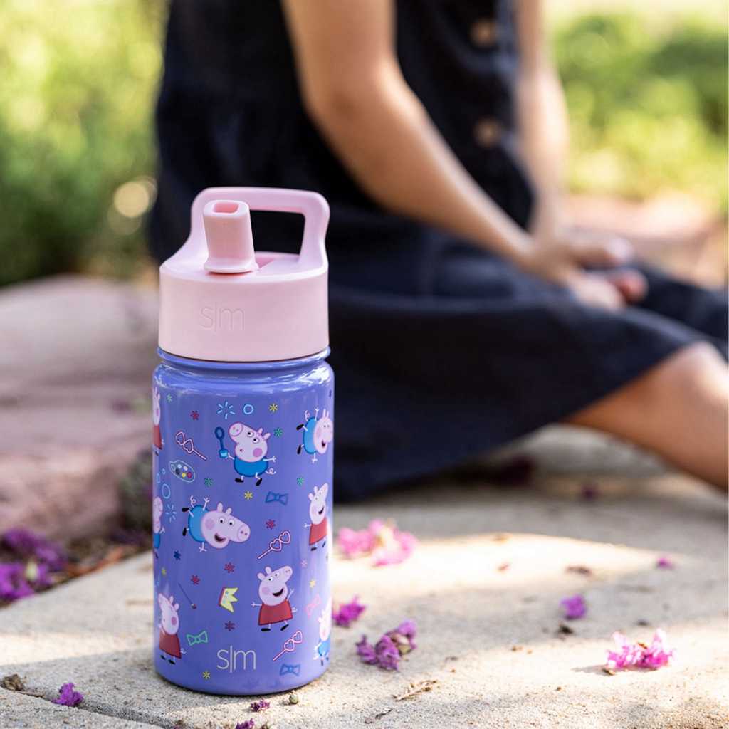 Simple Modern Water Bottle with Straw Lid Waterflessen Paars | 749610GBR