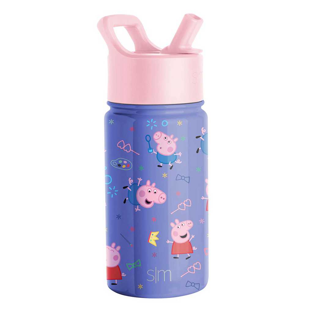 Simple Modern Water Bottle with Straw Lid Waterflessen Paars | 749610GBR