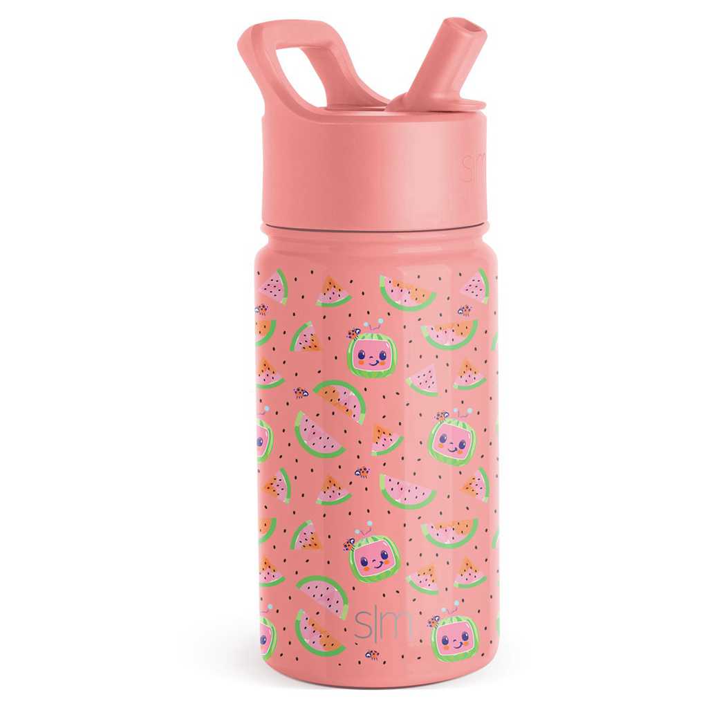 Simple Modern Water Bottle with Straw Lid Waterflessen Roze | 258091TFA