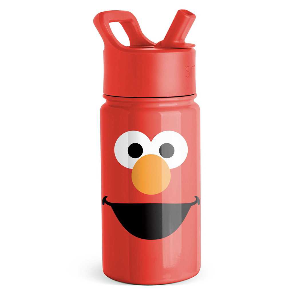 Simple Modern Water Bottle with Straw Lid Waterflessen Oranje | 398260PIO