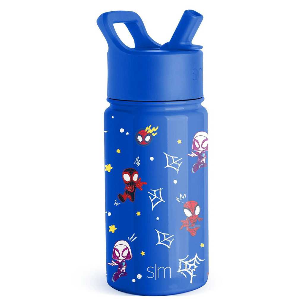 Simple Modern Water Bottle with Straw Lid Waterflessen Blauw | 792108ZGL