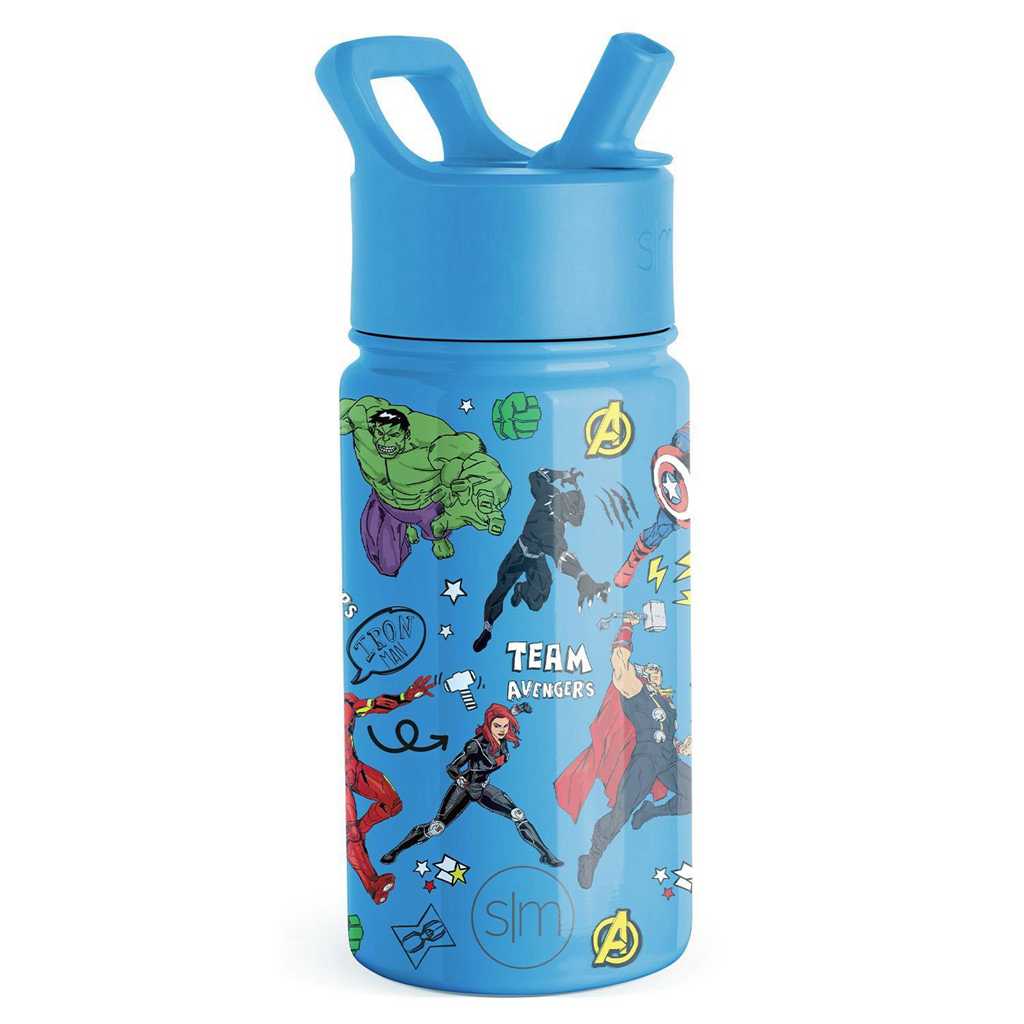 Simple Modern Water Bottle with Straw Lid Waterflessen Blauw | 896357RAK