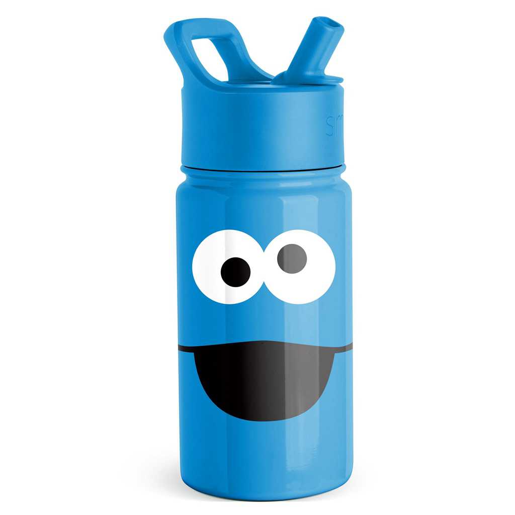 Simple Modern Water Bottle with Straw Lid Waterflessen Blauw | 361208QHW