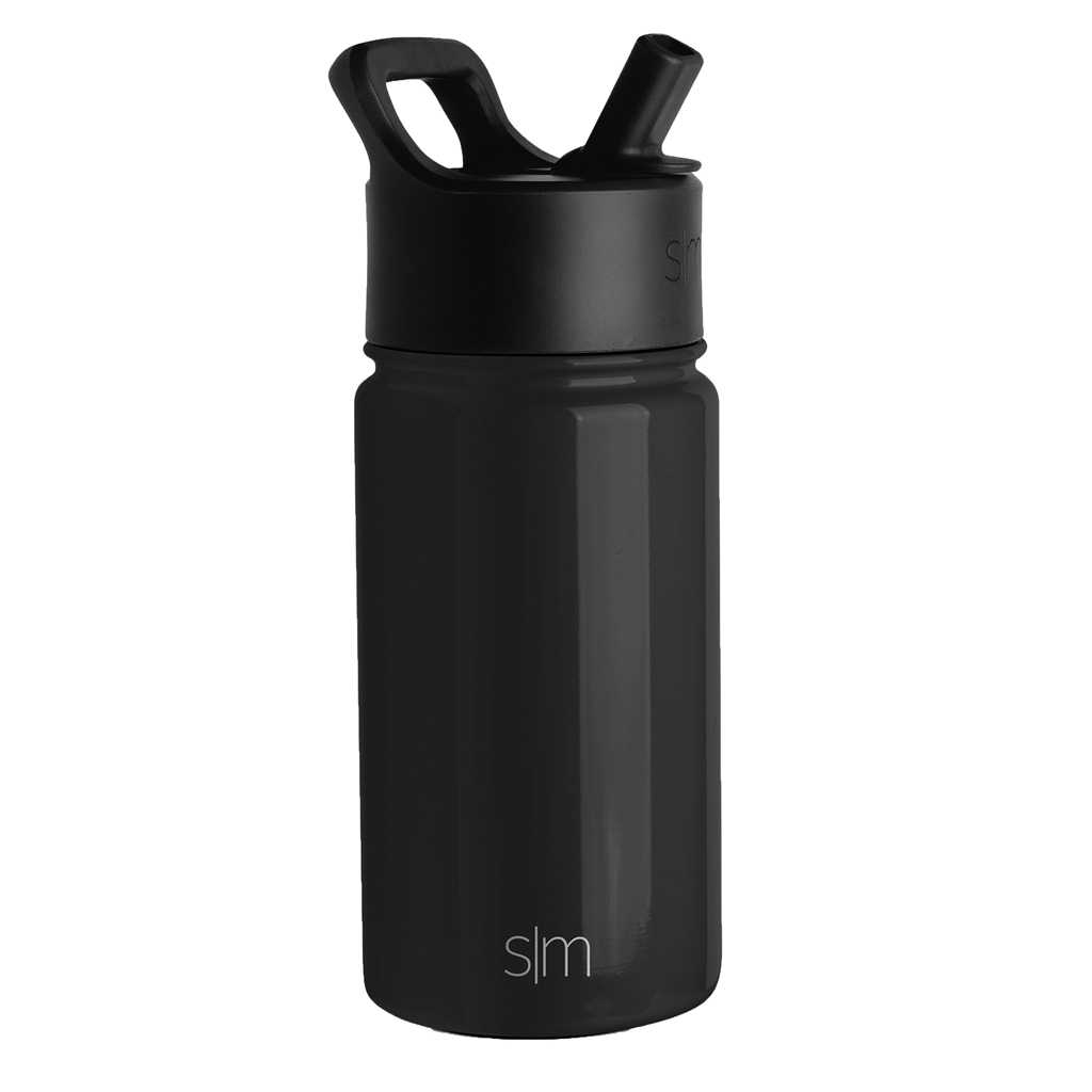 Simple Modern Water Bottle with Straw Lid Waterflessen Zwart | 017863HXT