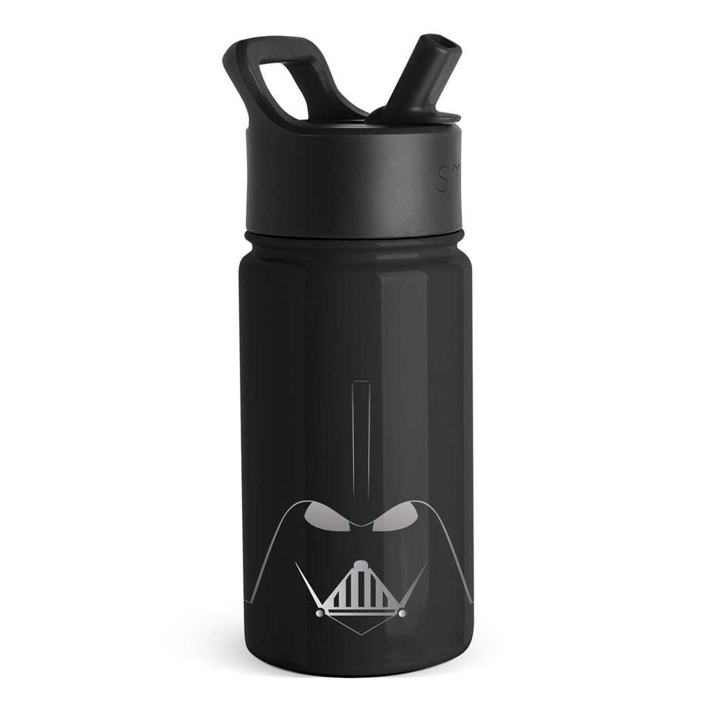 Simple Modern Water Bottle with Straw Lid Waterflessen Zwart | 017863HXT