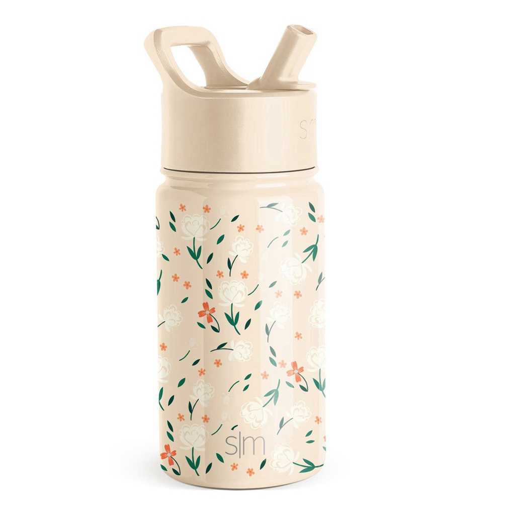 Simple Modern Water Bottle with Straw Lid Waterflessen Beige | 495312MYU