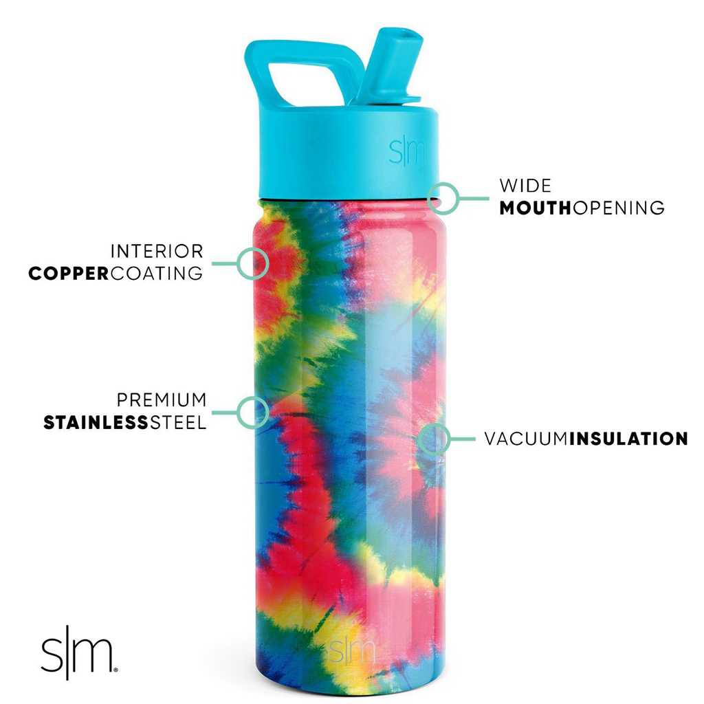 Simple Modern Water Bottle with Straw Lid Waterflessen Gekleurd | 625079MEY