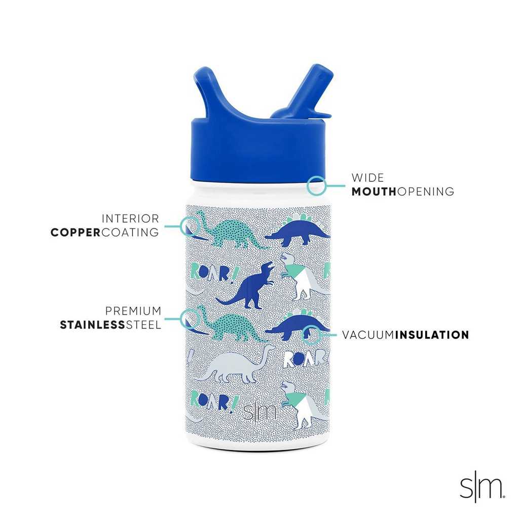 Simple Modern Water Bottle with Straw Lid Waterflessen Lichtindigo | 140396MJQ