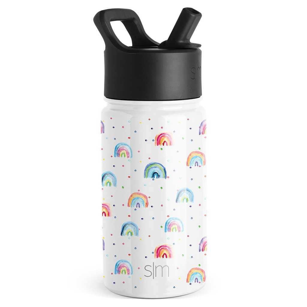 Simple Modern Water Bottle with Straw Lid Waterflessen Gekleurd | 183965JUA