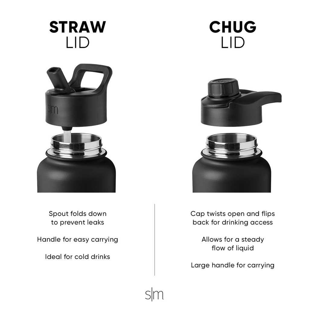 Simple Modern with Straw Lid and Chug Lid Waterflessen Gekleurd | 715623SGX