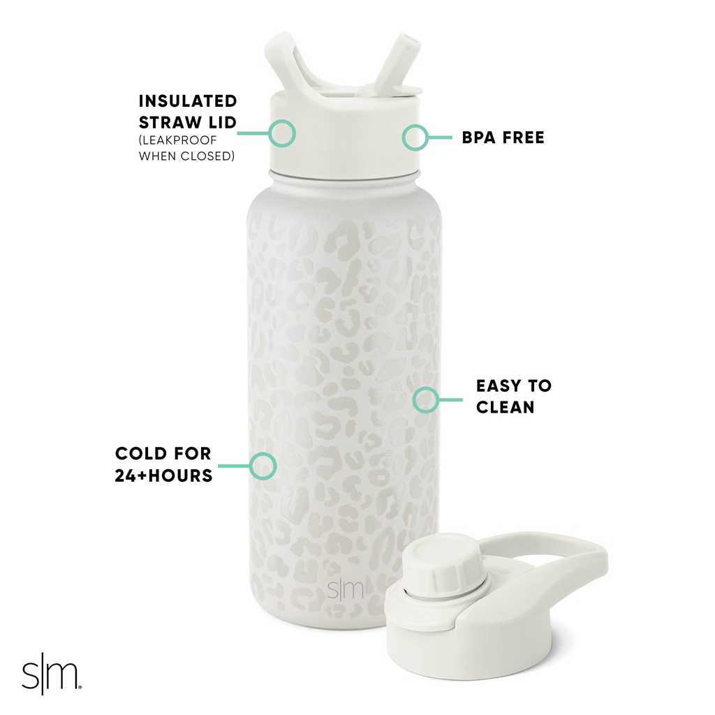 Simple Modern with Straw Lid and Chug Lid Waterflessen Beige | 305768CMO